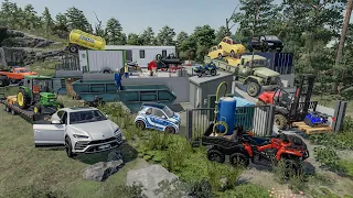 Fouille d'une déchetterie abandonnée dans un marécage | Farming Simulator 22