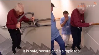 Stair training with the AssiStep stair walker - Greverud nursing home (English)