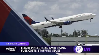 Delta set to report earnings this week, flight prices soar amid staffing shortage and fuel costs