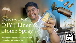 How to make your own, Home & Linen Spray | DIY | Negosyo Idea | #Ronsantostv