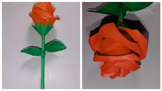 DIY Paper Rose || How To Make Beautiful Paper Rose || Eshu Art&Craft #rose #paper #craft #flowers