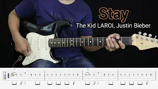 Stay - The Kid LAROI, Justin Bieber - Instrumental Guitar Cover + TAB