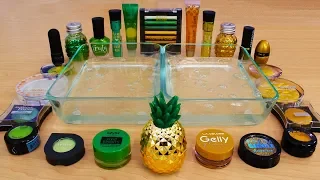 Green vs Gold - Mixing Makeup Eyeshadow Into Slime! Special Series 84 Satisfying Slime Video