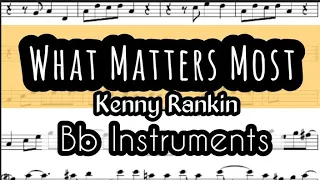What Matters Most Tenor Soprano Clarinet Trumpet Sheet Music Backing Track Play Along Partitura