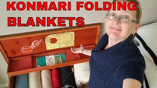 How to fold blankets & linens using Marie Kondo's konmari folding + linen storage