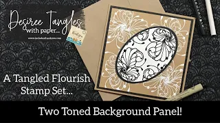 A Two Toned Background! | A Tangled Flourish Stamp Set | New Collection Release!