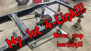 55 Chevy 4 Link install, a look at the T-bucket flip engine and new merchandise!!