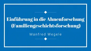 Einführung in die Ahnenforschung