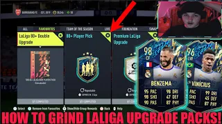 HOW TO GRIND LALIGA UPGRADE PACKS FOR TOTS! (Premium LaLiga Upgrade & 80+ Double) - FIFA 22