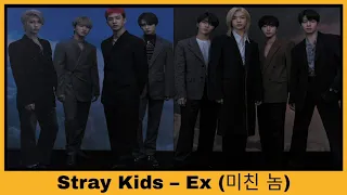 Stray Kids – Ex (미친 놈) With "Fanchant" Easy Lyrics