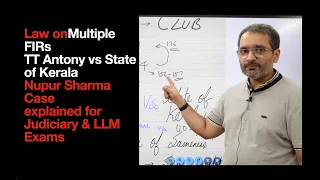 Nupur Sharma Case | The law on Multiple FIRs | Judiciary & CLAT LLM PG