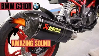 AKRAPOVIC vs STOCK exhaust Sound! AMAZING BEFORE AND AFTER + Quick INSTALATION guide BMW G310R