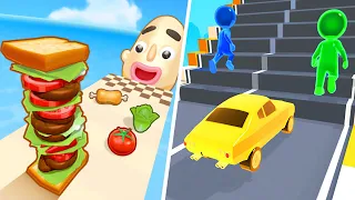 Shape shifting | Sandwich Runner - All Level Gameplay Android,iOS - MEGA NEW APK UPDATE