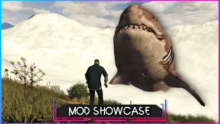 So I Became A Megalodon In GTA V... | GTA V Mod Showcase