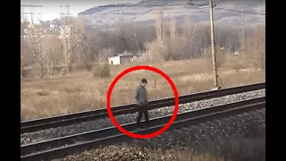 The man nearly died in a train accident!