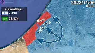 Israel-Hamas War: Every Day of The First Month using Google Earth