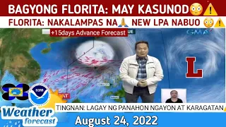 BAGYONG FLORITA:  MAY KASUNOD? 😳⚠TINGNAN⚠ Weather Update Today August 24, 2022