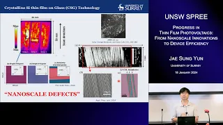 UNSW SPREE 202401-18 Jae Sung Yun - Progress in Thin Film Photovoltaics