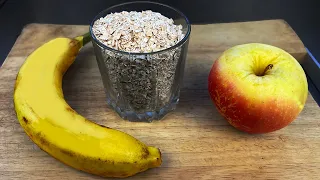 Do you have oatmeal, apples and bananas? Healthy breakfast recipe. In 5 minutes