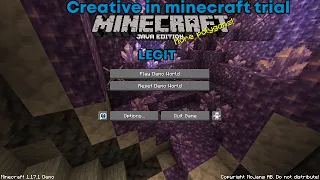 How to get CREATIVE in MINECRAFT TRIAL