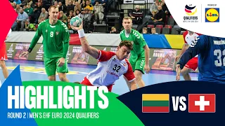 Lithuania vs Switzerland | Round 2 | Men's EHF EURO 2024 Qualifiers