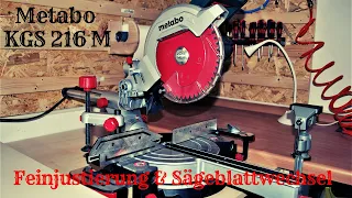 Metabo KGS 216 M - Feinjustierung, Sägeblattwechsel & Tuning an der Kappsäge schnell & einfach