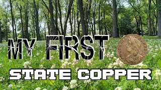 FINALLY!! .. My First State Copper #92 #metaldetecting #minelab #trending #treasure #mass #history