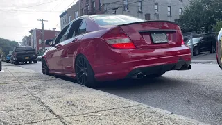 Cold start / Loud ass gutted x-pipe 09 W204 Mercedes-Benz C300 sport 6 Speed manual transmission