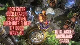 [PoE 3.24] Int Stacking Archmage Spark - Uber Bosses, Wave 30 , T17 Boss