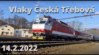 Vlaky Česká Třebová / Trains Česká Třebová 14.2.2022