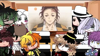 Tanjiro squad + Upper moons (+ muzan) react to: Tanjiro vs Rui || + bonus at the start || Part 2 / ?