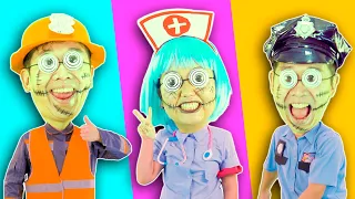 Zombie Policemen, Zombie Doctor and Zombie Firemen | Zombie Rescue Service + MORE Lights Kids Song