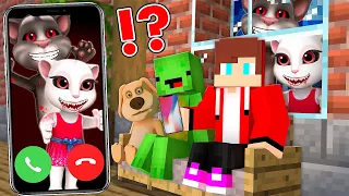 Why Scary TALKING TOM AND ANGELA.EXE Call JJ and Mikey at 3:00 a.m - Maizen
