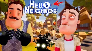 ШОУ ПРИВЕТ СОСЕД!МАШИНА СБИВАЕТ ДВЕСТИ КОРОБОК!ИГРА HELLO NEIGHBOR ВОРУЕМ ВЕЩИ У СОСЕДА!ПРИКОЛЫ 2019