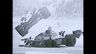 PefCrash : Gilles Villeneuve Contact With Peterson Sends Villeneuve Flying - 1977 Japan