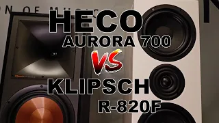 Kolumny Klipsch R 820F  vs Heco Aurora 700 - Porównanie modeli + Marantz PM7000N