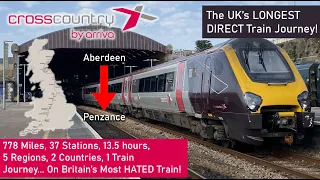 The UK's LONGEST TRAIN JOURNEY! Aberdeen to Penzance DIRECT on CrossCountry's HATED Voyager Trains!
