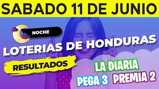 Sorteo 9PM Loto Honduras, La Diaria, Pega 3, Premia 2, Sábado 11 de Junio del 2022 | Ganador 😱🤑💰💵