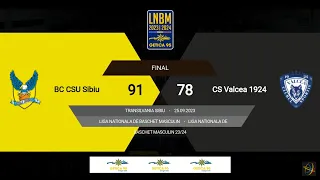 LNBM Getica 95 2023-2024: BC CSU Sibiu - CS Vâlcea 1924