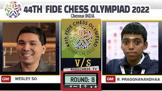 So Relax! || 44th Fide chess Olympiad 2022 Chennai India || So Vs Praggnanandhaa || Round 8 ||