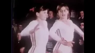 1976 Nadia Comaneci and Teodora Ungureanu exhibition l Gymnast within you