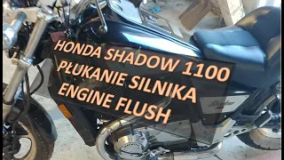 Honda Shadow 1100, płukanie silnika płukanka, pomiar kompresji, engine flush