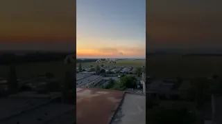 Ukrainian military from the roof of the building filmed the arrivals of the MLRS near their position