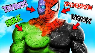 Mixing SPIDERMAN, HULK and VENOM As ONE In GTA 5 (Super Hero)