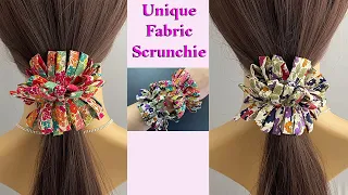 🌸How to Make Flower Scrunchies out of Fabric Tube | How to make a Scrunchy | Scrunchies de flores