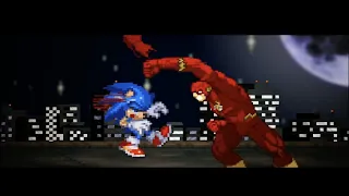 Movie Sonic vs Flash! (Sonic The Hedgehog vs The Flash) | Sprite Animation