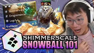 How to Snowball with Shimmerscale