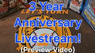 🎉 3 Year Anniversary Livestream Preview! (Plus 2023 Topps Series 1 Dollar Packs) 🎉