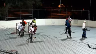 Ref Fights Player Roller Hockey.