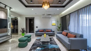 4 BHK Karnavati Premier Living Design By Parisar Studio #interiordesign